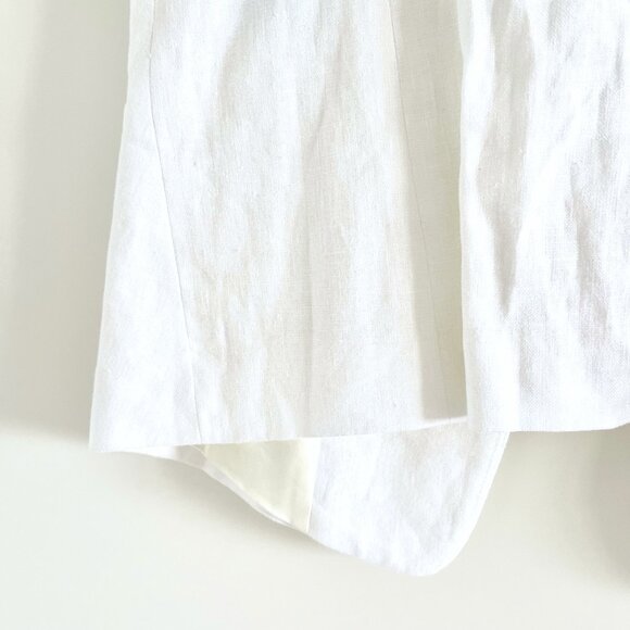 New Banana Republic Lina Linen Vest in White Size 6 - Picture 10 of 11